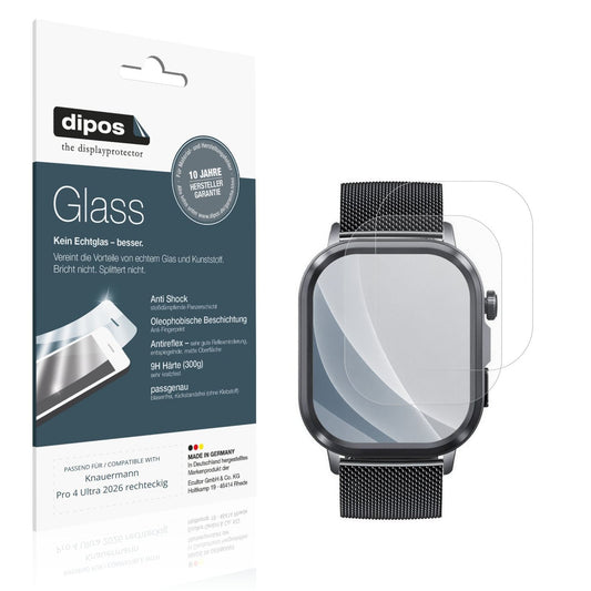 Matte Displayschutzfolie von dipos passend für Knauermann Pro 4 Ultra 2026 rechteckig, 9H kratzfest und blasenfrei montiert