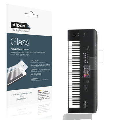 Matte Displayschutzfolie von dipos passend für Korg Nautilus 61, 9H kratzfest und blasenfrei montiert