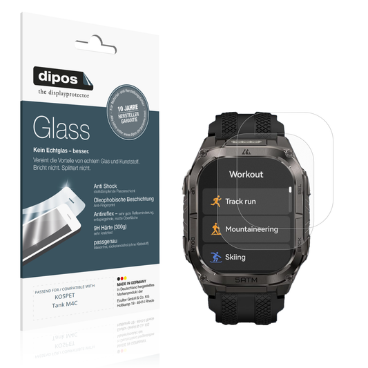 Matte Displayschutzfolie von dipos passend für KOSPET Tank M4C, 9H kratzfest und blasenfrei montiert