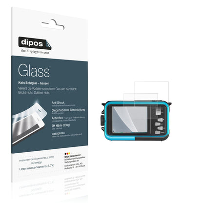 Matte Displayschutzfolie von dipos passend für Krovtoy Unterwasserkamera 2.7K, 9H kratzfest und blasenfrei montiert