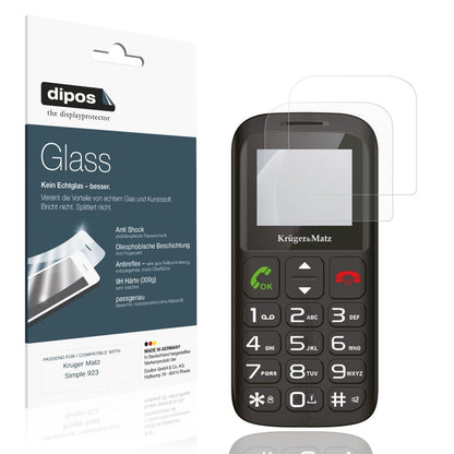 Matte Displayschutzfolie von dipos passend für Kruger Matz Simple 923, 9H kratzfest und blasenfrei montiert