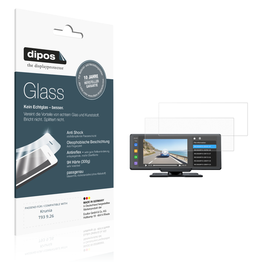 Matte Displayschutzfolie von dipos passend für Krunia T93 9.26, 9H kratzfest und blasenfrei montiert
