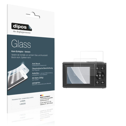 Matte Displayschutzfolie von dipos passend für LAMA LM220, 9H kratzfest und blasenfrei montiert
