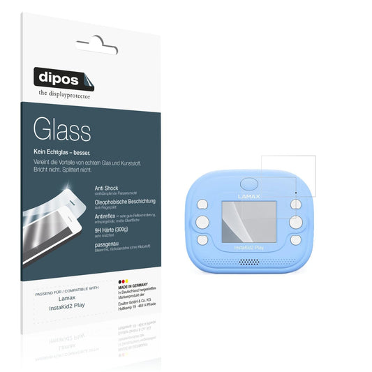 Matte Displayschutzfolie von dipos passend für Lamax InstaKid2 Play, 9H kratzfest und blasenfrei montiert