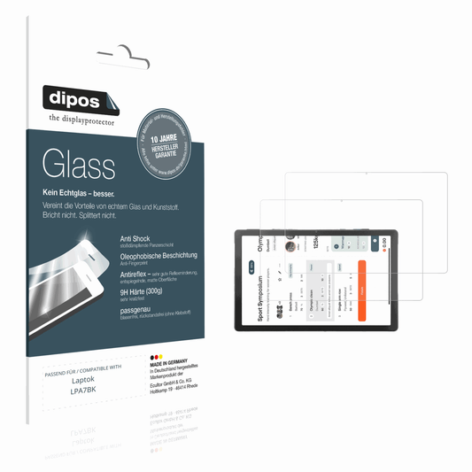 Matte Displayschutzfolie von dipos passend für Laptok LPA7BK, 9H kratzfest und blasenfrei montiert
