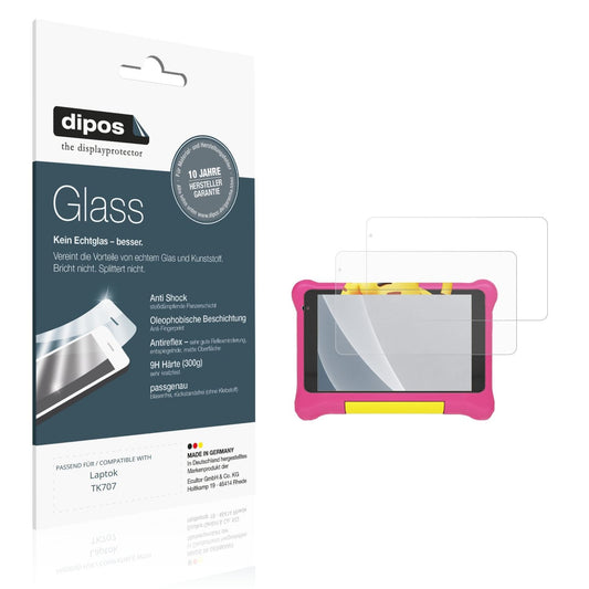 Matte Displayschutzfolie von dipos passend für Laptok TK707, 9H kratzfest und blasenfrei montiert
