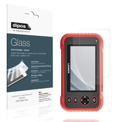 Matte Displayschutzfolie von dipos passend für Launch CRP129E Plus, 9H kratzfest und blasenfrei montiert