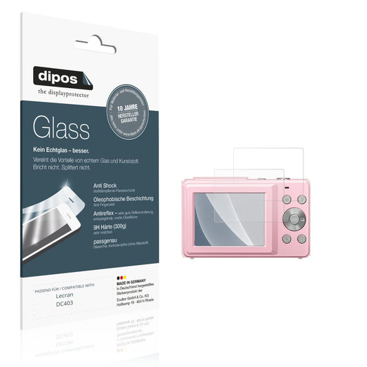 Matte Displayschutzfolie von dipos passend für Lecran DC403, 9H kratzfest und blasenfrei montiert