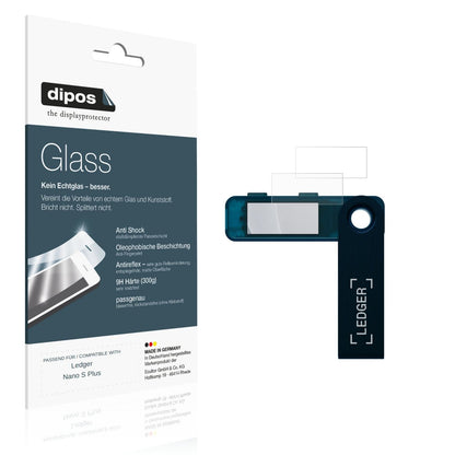 Matte Displayschutzfolie von dipos passend für Ledger Nano S Plus, 9H kratzfest und blasenfrei montiert