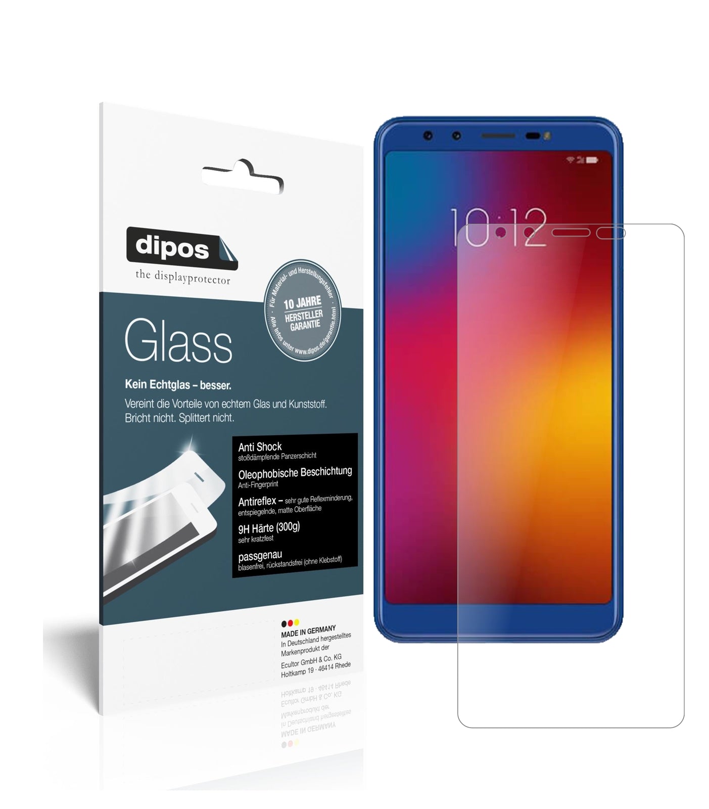 Matte Displayschutzfolie von dipos passend für Lenovo K9, 9H kratzfest und blasenfrei montiert