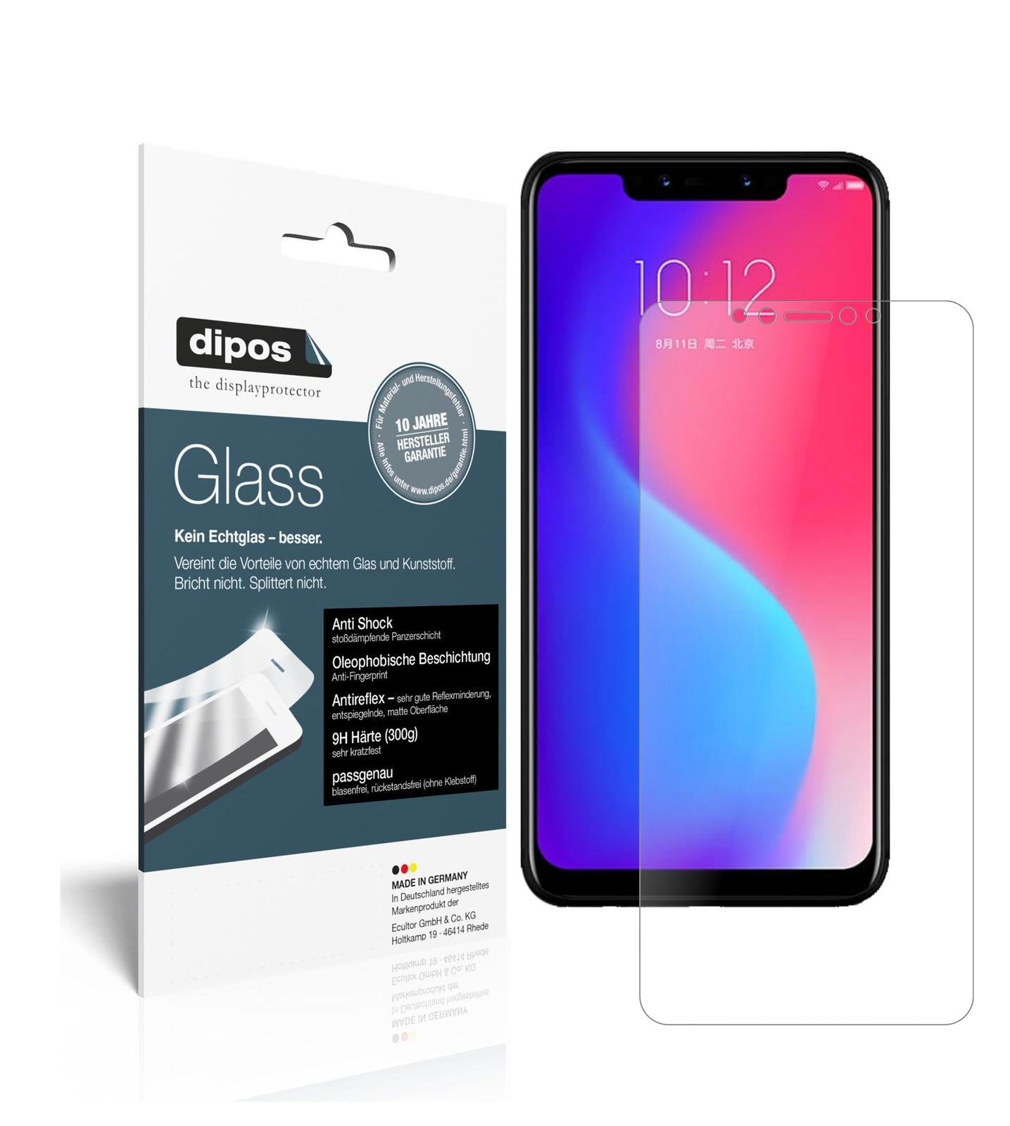 Matte Displayschutzfolie von dipos passend für Lenovo S5 Pro, 9H kratzfest und blasenfrei montiert