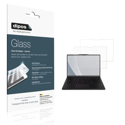 Matte Displayschutzfolie von dipos passend für Lenovo Thinkpad P14s Gen 6 14.5 Zoll, 9H kratzfest und blasenfrei montiert