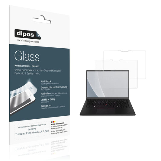 Matte Displayschutzfolie von dipos passend für Lenovo Thinkpad P14s Gen 6 14.5 Zoll, 9H kratzfest und blasenfrei montiert