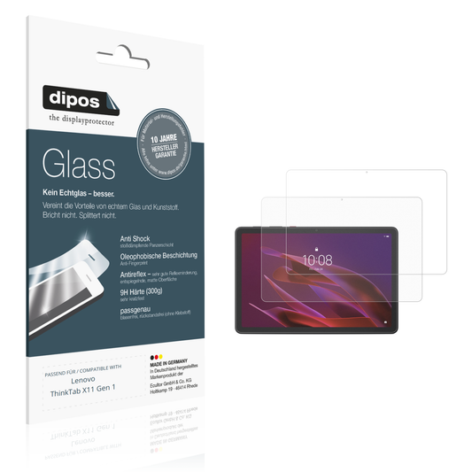Matte Displayschutzfolie von dipos passend für Lenovo ThinkTab X11 Gen 1, 9H kratzfest und blasenfrei montiert