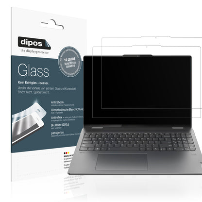 Matte Displayschutzfolie von dipos passend für Lenovo Yoga 7i 10. Gen 16 Zoll, 9H kratzfest und blasenfrei montiert