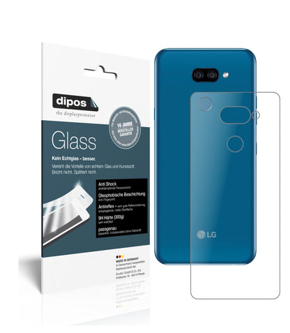 Matte Displayschutzfolie von dipos passend für LG K40s Rückseite, 9H kratzfest und blasenfrei montiert