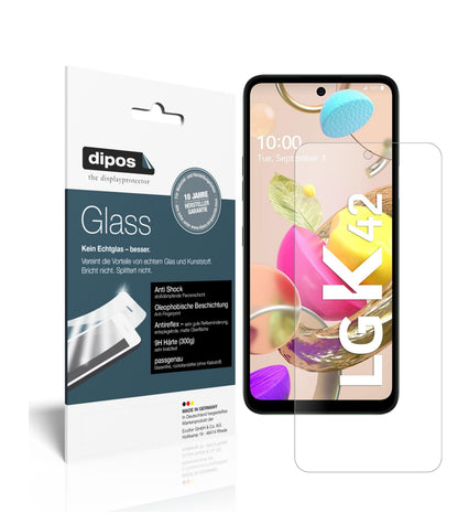 Matte Displayschutzfolie von dipos passend für LG K42, 9H kratzfest und blasenfrei montiert