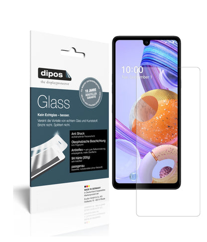 Matte Displayschutzfolie von dipos passend für LG K71, 9H kratzfest und blasenfrei montiert