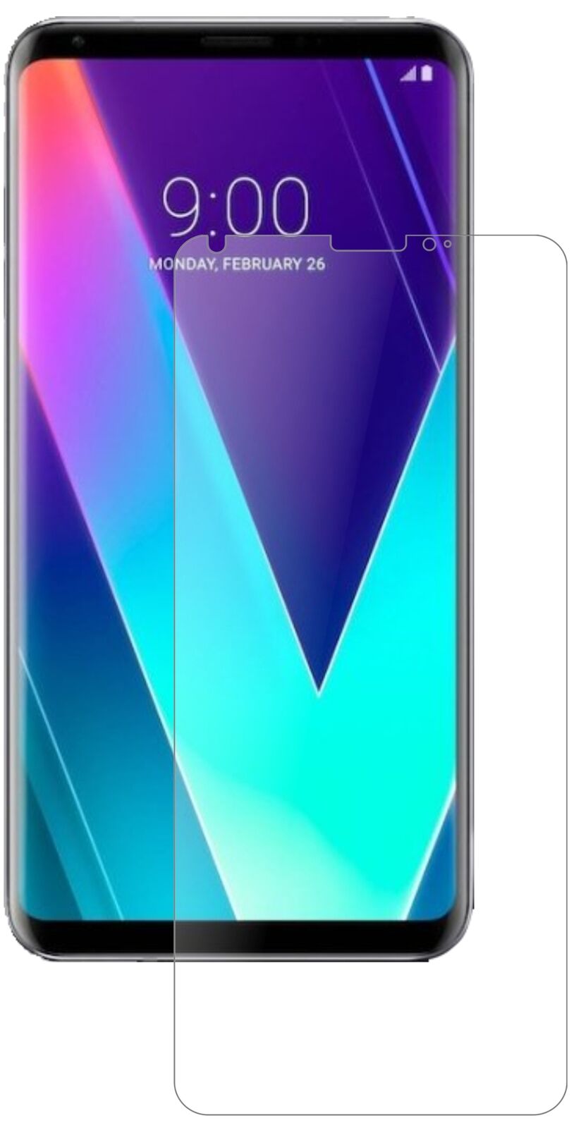 Matte Displayschutzfolie von dipos passend für LG V30S+ ThinQ, 9H kratzfest und blasenfrei montiert
