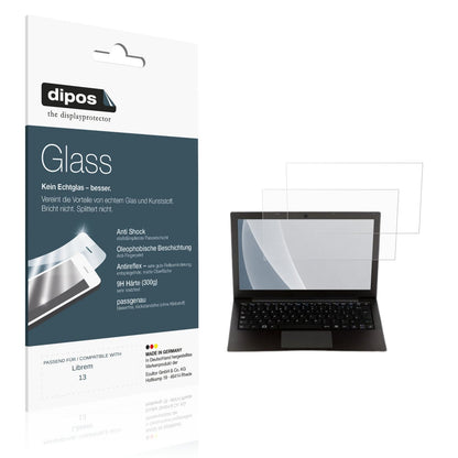 Matte Displayschutzfolie von dipos passend für Librem 13, 9H kratzfest und blasenfrei montiert