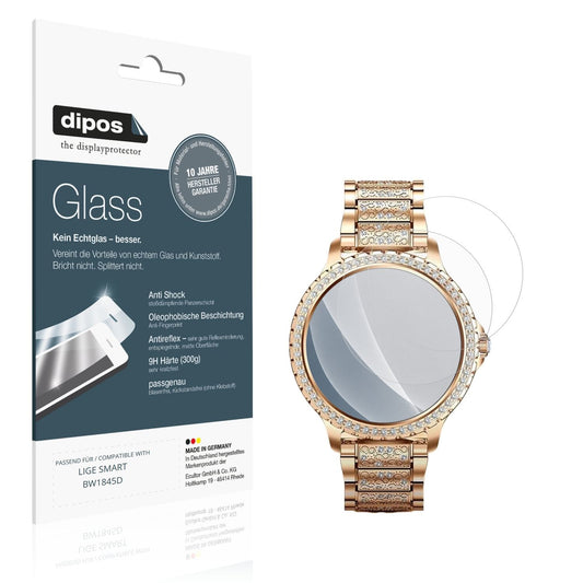Matte Displayschutzfolie von dipos passend für LIGE SMART BW1845D, 9H kratzfest und blasenfrei montiert