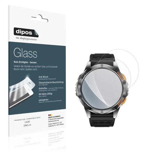 Matte Displayschutzfolie von dipos passend für LIGE DM1-H, 9H kratzfest und blasenfrei montiert