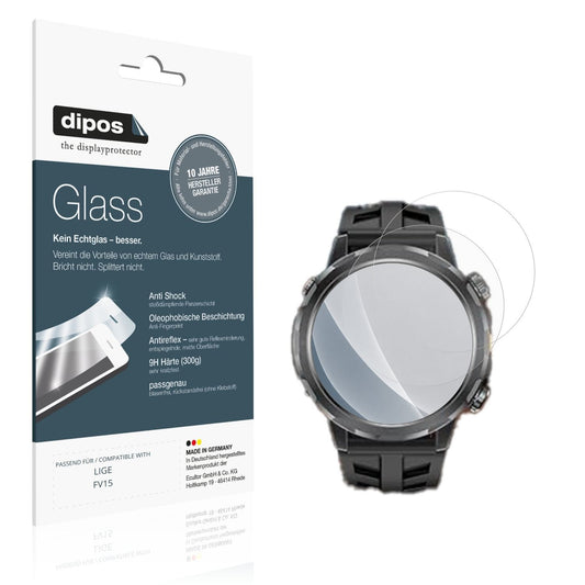 Matte Displayschutzfolie von dipos passend für LIGE FV15, 9H kratzfest und blasenfrei montiert