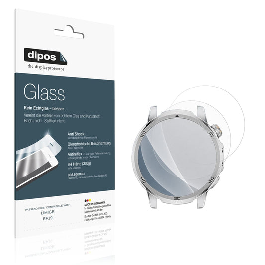 Matte Displayschutzfolie von dipos passend für LIMIGE EF19, 9H kratzfest und blasenfrei montiert