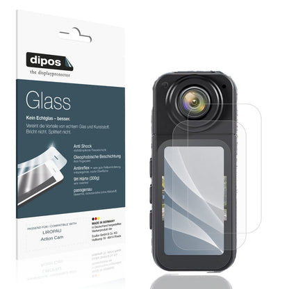 Matte Displayschutzfolie von dipos passend für LIROPAU Action Cam, 9H kratzfest und blasenfrei montiert