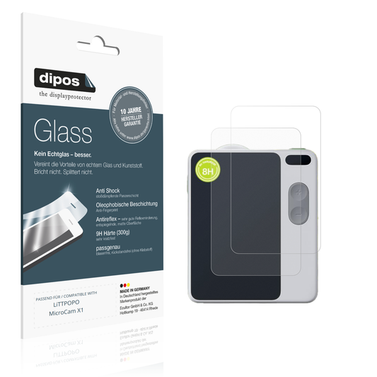 Matte Displayschutzfolie von dipos passend für LiTTPOPO MicroCam X1, 9H kratzfest und blasenfrei montiert