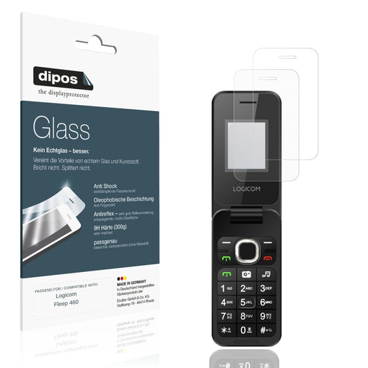 Matte Displayschutzfolie von dipos passend für Logicom Fleep 460, 9H kratzfest und blasenfrei montiert
