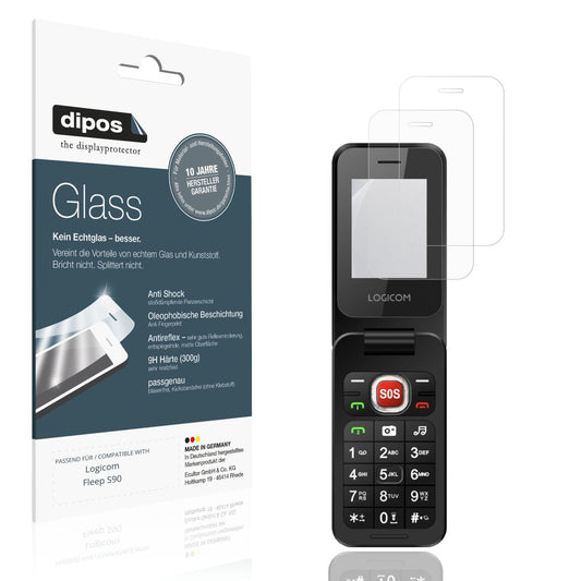 Matte Displayschutzfolie von dipos passend für Logicom Fleep S90, 9H kratzfest und blasenfrei montiert