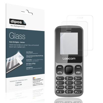 Matte Displayschutzfolie von dipos passend für Logicom Posh 186, 9H kratzfest und blasenfrei montiert