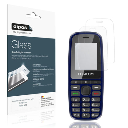 Matte Displayschutzfolie von dipos passend für Logicom Posh 402, 9H kratzfest und blasenfrei montiert
