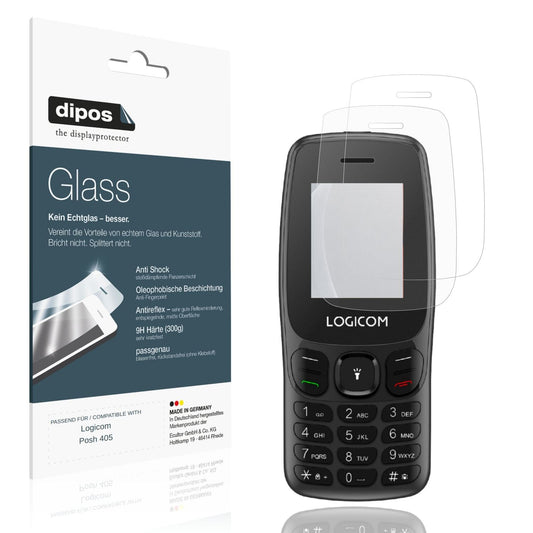 Matte Displayschutzfolie von dipos passend für Logicom Posh 405, 9H kratzfest und blasenfrei montiert