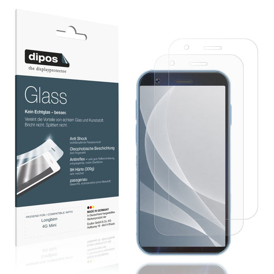 Matte Displayschutzfolie von dipos passend für Longben 4G Mini, 9H kratzfest und blasenfrei montiert
