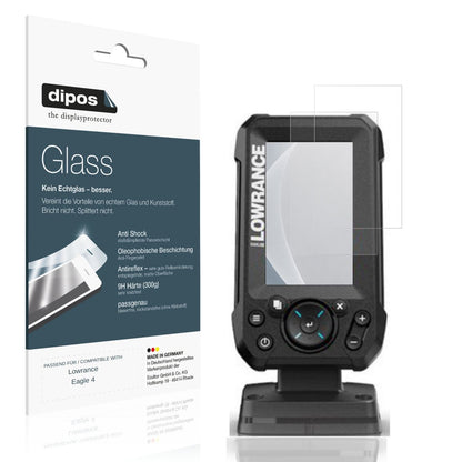 Matte Displayschutzfolie von dipos passend für Lowrance Eagle 4, 9H kratzfest und blasenfrei montiert