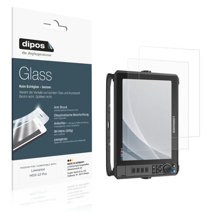 Matte Displayschutzfolie von dipos passend für Lowrance HDS-12 Pro, 9H kratzfest und blasenfrei montiert