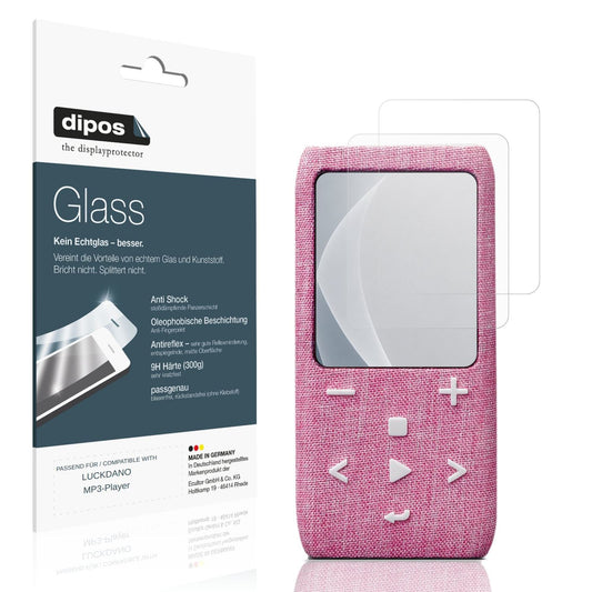 Matte Displayschutzfolie von dipos passend für LUCKDANO MP3-Player, 9H kratzfest und blasenfrei montiert