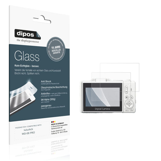 Matte Displayschutzfolie von dipos passend für luluckck WD-08 PRO, 9H kratzfest und blasenfrei montiert