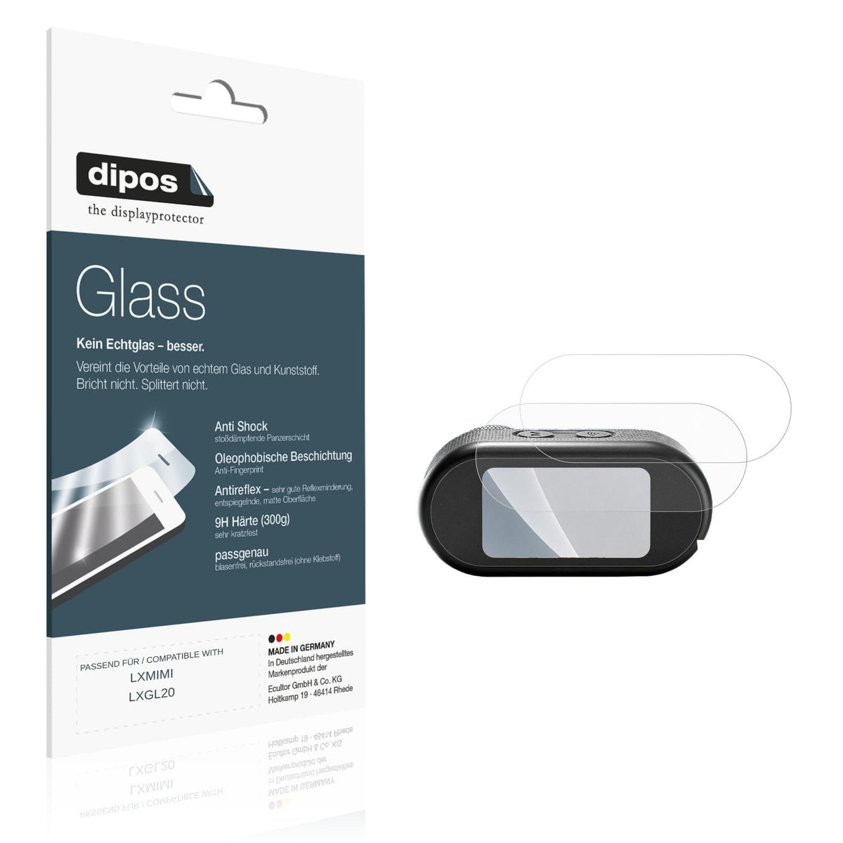 Matte Displayschutzfolie von dipos passend für LXMIMI LXGL20, 9H kratzfest und blasenfrei montiert