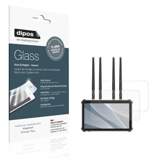 Matte Displayschutzfolie von dipos passend für Magewell Director Plus, 9H kratzfest und blasenfrei montiert
