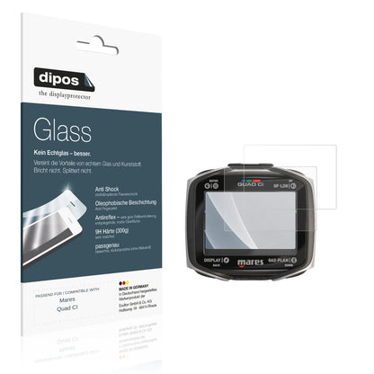 Matte Displayschutzfolie von dipos passend für Mares Quad CI, 9H kratzfest und blasenfrei montiert