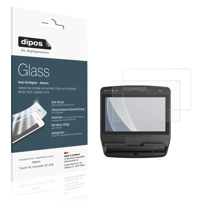 Matte Displayschutzfolie von dipos passend für Matrix Touch XL Konsole 22 Zoll, 9H kratzfest und blasenfrei montiert