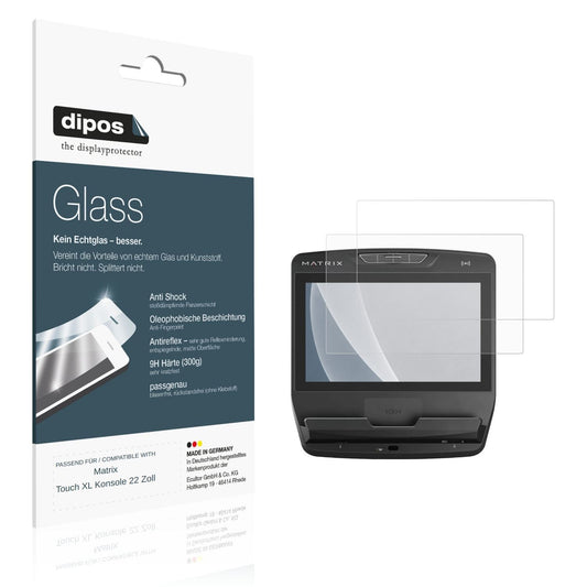 Matte Displayschutzfolie von dipos passend für Matrix Touch XL Konsole 22 Zoll, 9H kratzfest und blasenfrei montiert