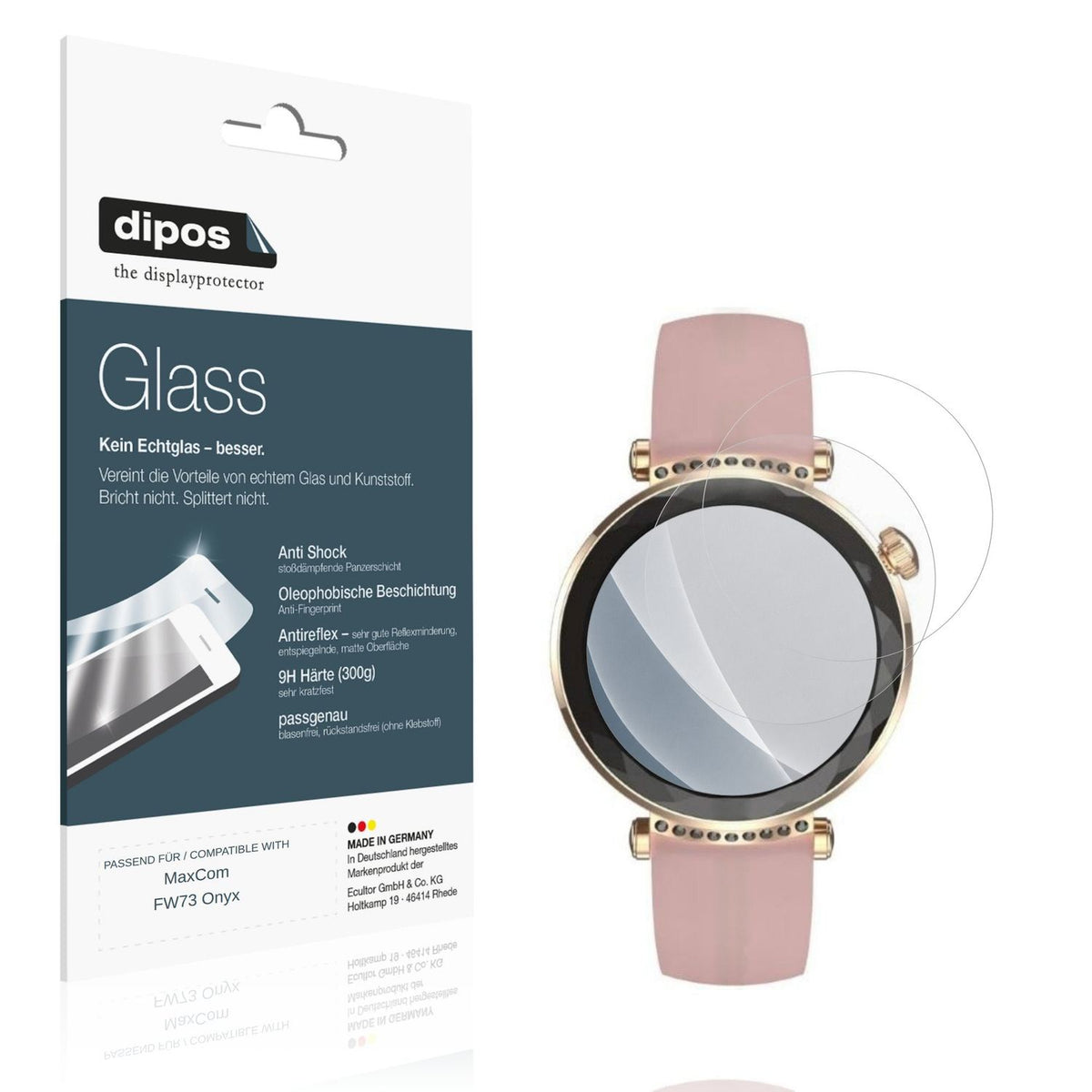 Matte Displayschutzfolie von dipos passend für MaxCom FW73 Onyx, 9H kratzfest und blasenfrei montiert