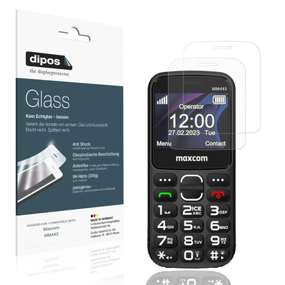 Matte Displayschutzfolie von dipos passend für Maxcom MM443, 9H kratzfest und blasenfrei montiert