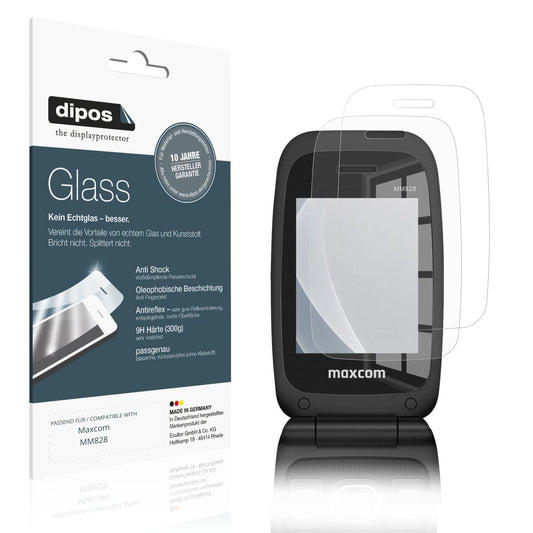 Matte Displayschutzfolie von dipos passend für Maxcom MM828 Innenseite, 9H kratzfest und blasenfrei montiert