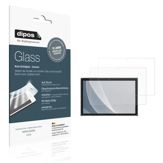 Matte Displayschutzfolie von dipos passend für MAXLEGEN U10, 9H kratzfest und blasenfrei montiert
