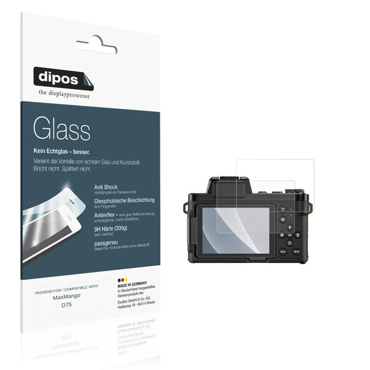 Matte Displayschutzfolie von dipos passend für MaxMango D75, 9H kratzfest und blasenfrei montiert